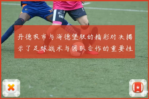 丹德农市与海德堡联的精彩对决揭示了足球战术与团队合作的重要性